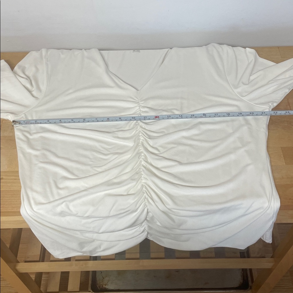 GAP Cream Ruched Blouse - Picture 9 of 13
